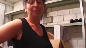 Mature Woman With Big Breasts Gets Penetrated In A Storage Room