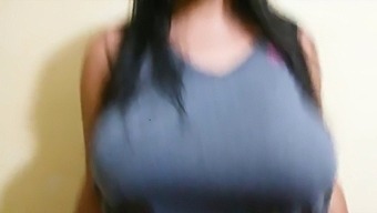 Verified Amateur With Big Natural Boobs Bounces And Shakes Them