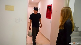 Coed Receives A Sensual Massage And Anal Sex From A Student In A Dormitory