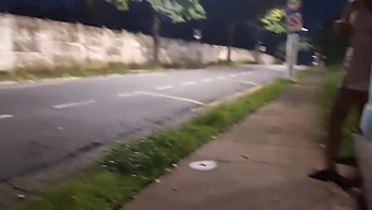A Daring Handjob On The Bus Stop With A Stunning Unknown