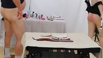 Dsc10-3: Two Stunning Women In Bondage Indulge In Oral Pleasure And Receive Facial