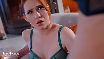 Arian Joy And Her Redheaded Partner Engage In Strapon Play Leading To An Intense Scissoring Orgasm
