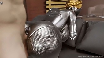 Pov Animation Of Ballerina From Atomic Heart Game In Hardcore Action